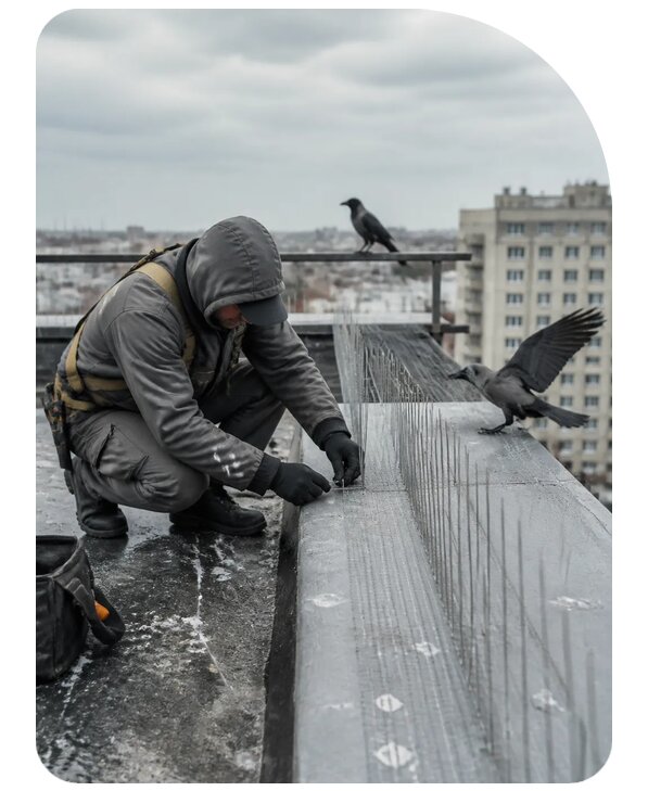Защита от ворон под ключ в Изобильном по цене от 5194 р. | Сенат-Збл